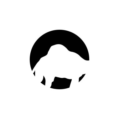 beyaz arkaplanda hörgüçlü deve silueti vektörü