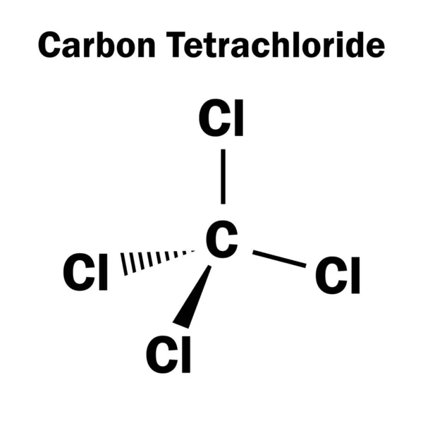 Τετραχλωράνθρακας Λευκό Φόντο — Διανυσματικό Αρχείο