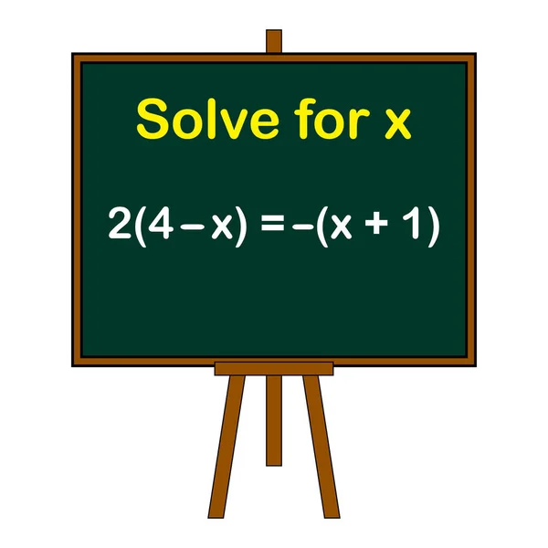 Megoldani Matematikai Egyenlet — Stock Vector
