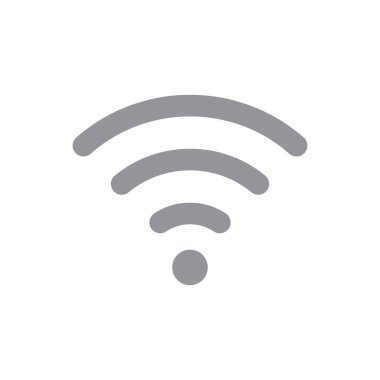 grey wifi icon vector on white background