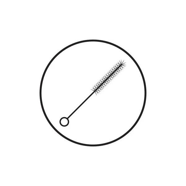 Test Tube Brush Laboratory Icon — Stock Vector