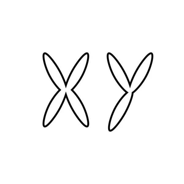 Icono Del Cromosoma Icono Del Adn — Vector de stock