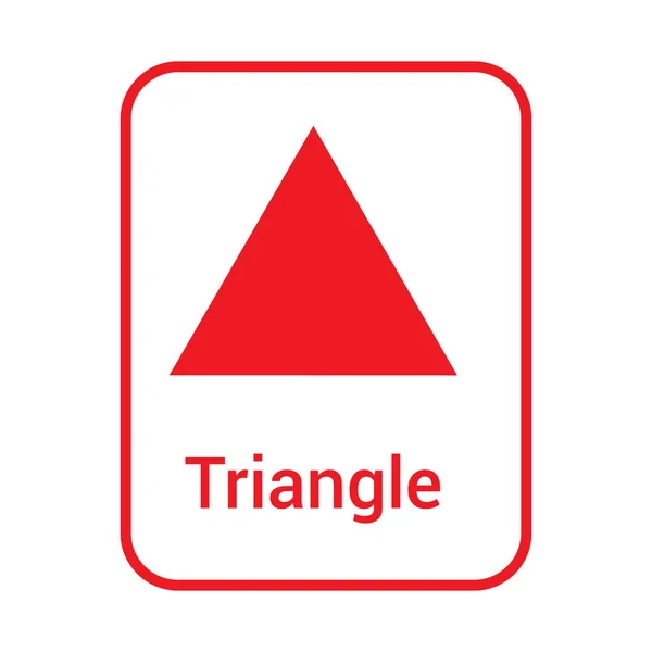 Γεωμετρικό Σχήμα Κόκκινου Τριγώνου Για Προσχολικούς — Διανυσματικό Αρχείο