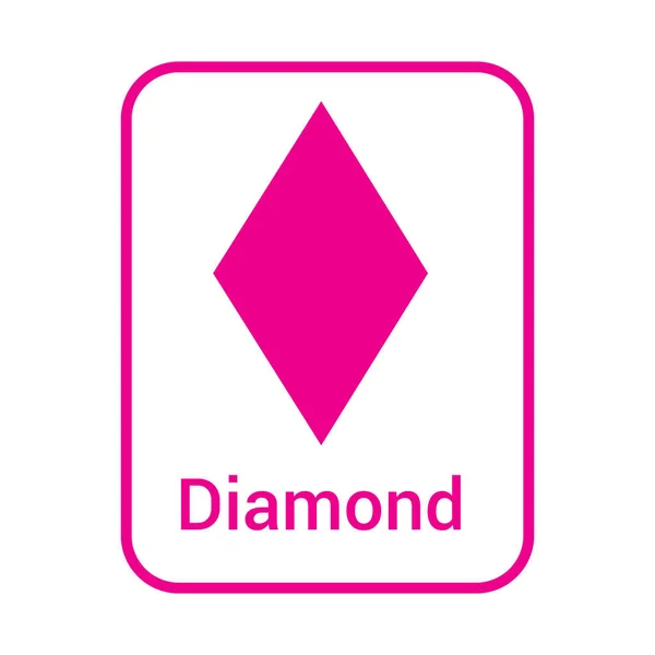 Pink Diamond Geometric Shape Preschoolers — Stock Vector