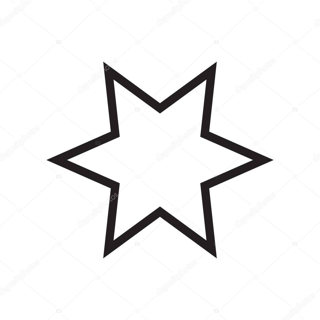 six pointed star geometric shape for preschoolers