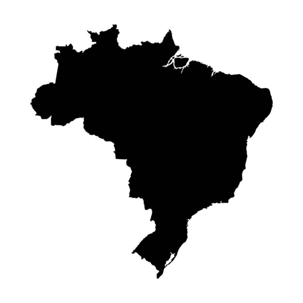 Verde Brasil Mapa América Del Sur — Vector de stock