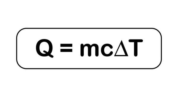Wärmeenergieformel Der Physik — Stockvektor