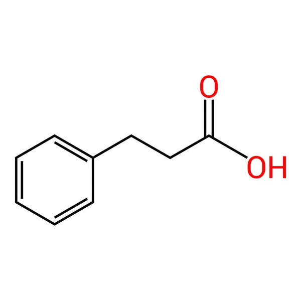 Χημική Δομή Του Υδροκινναμωμικού Οξέος C9H10O2 — Διανυσματικό Αρχείο