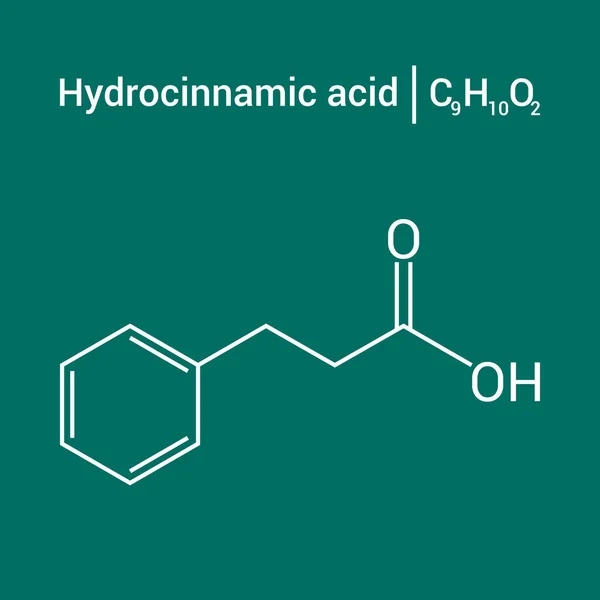 水素酸の化学構造 C9H10O2 — ストックベクタ