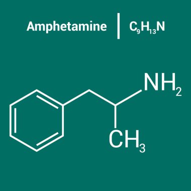 Amfetaminin kimyasal yapısı (C9H13N)