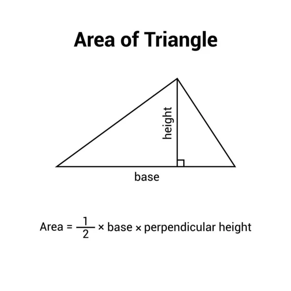 Área Del Triángulo Fórmula Matemática — Archivo Imágenes Vectoriales