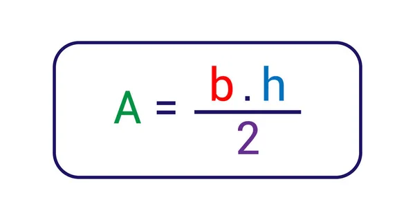 Area Triangle Mathematics Formula — Stock Vector