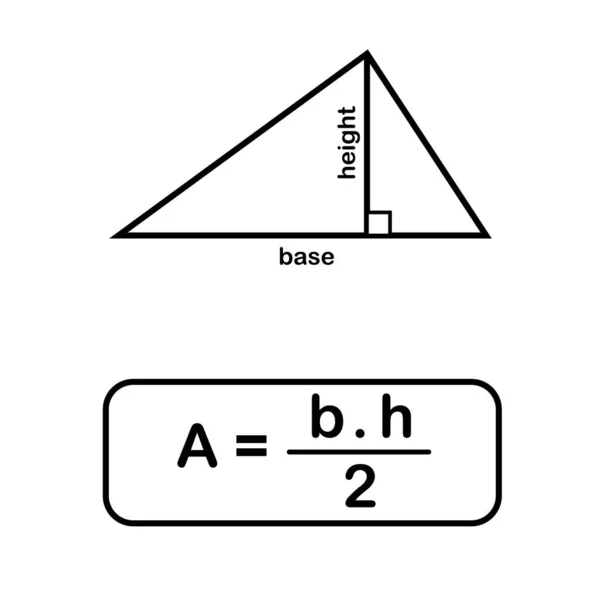 Área Triângulo Fórmula Matemática —  Vetores de Stock