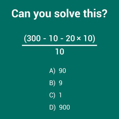 Bu matematiksel ifadeyi çözebilir misin?