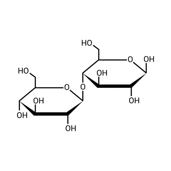 Struktura Chemiczna Celobiozy C6H7 — Wektor stockowy