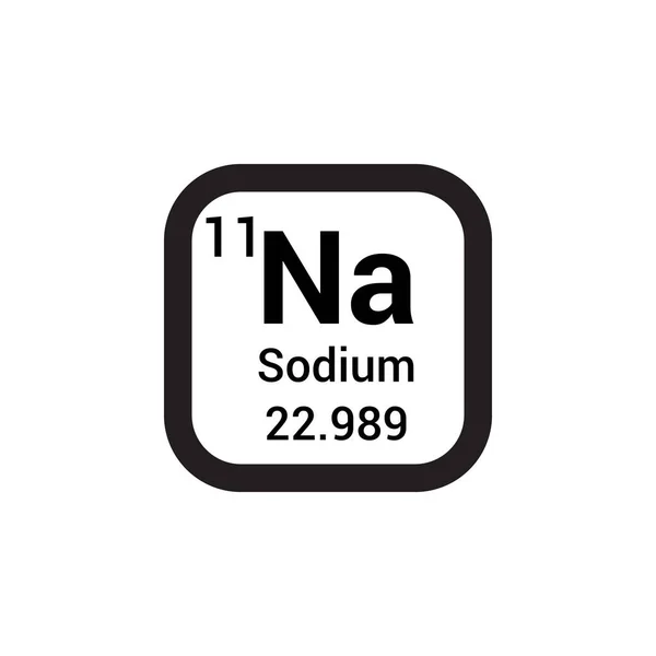 Naナトリウム化学元素周期表 — ストックベクタ