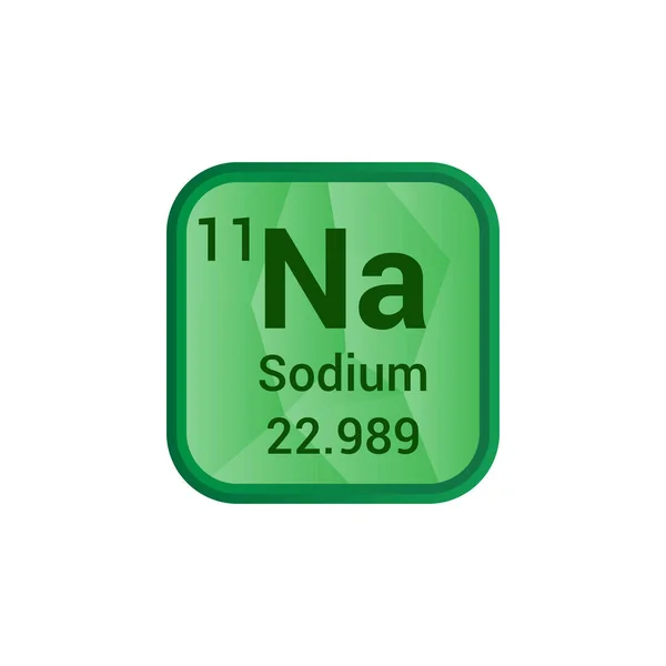 Natriumchemisches Element Periodensystem — Stockvektor