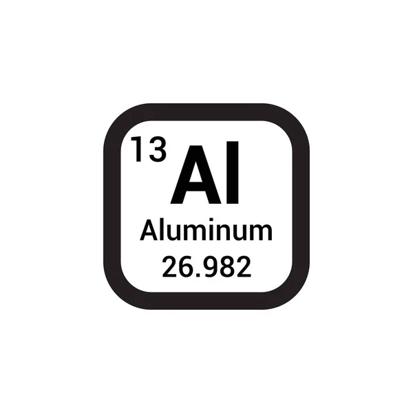 Aluminum Chemical Element Periodic Table — Stock Vector