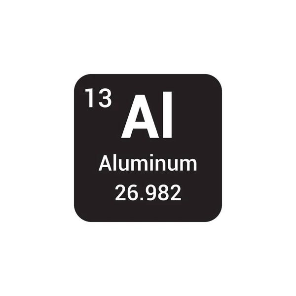 Aluminium Chemisches Element Periodensystem — Stockvektor