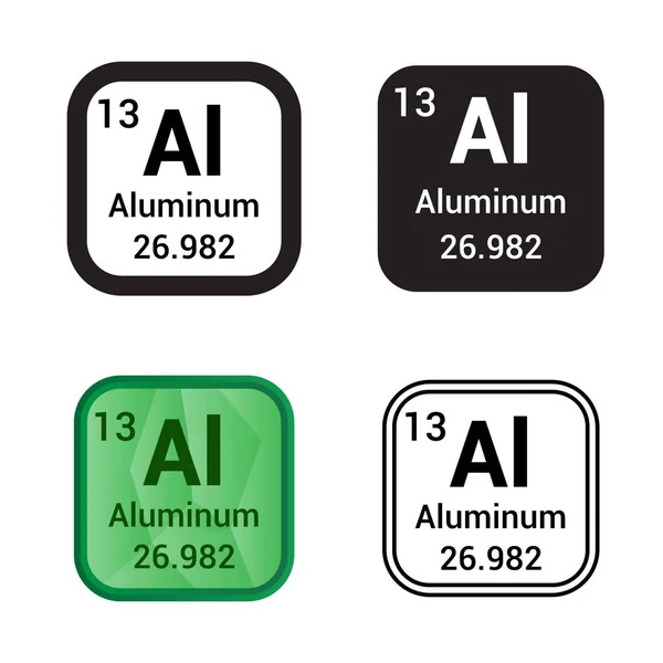 Aluminium Élément Chimique Tableau Périodique — Image vectorielle