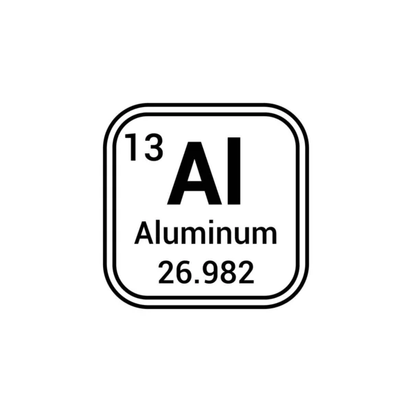 Aluminum Chemical Element Periodic Table — Stock Vector