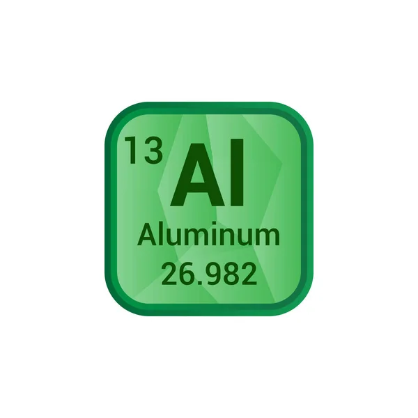 Aluminium Élément Chimique Tableau Périodique — Image vectorielle