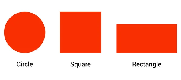 Triangolo Cerchio Quadrato Matematica Forma Vettoriale Illustrazione — Vettoriale Stock