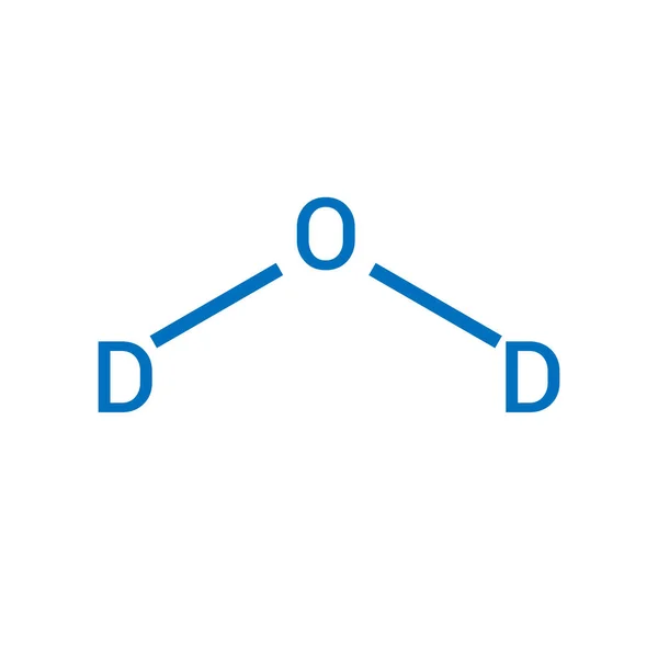Estructura Química Del Óxido Deuterio D2O — Vector de stock