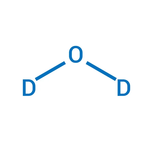 Chemical Structure Deuterium Oxide D2O — Stock Vector