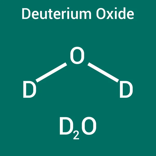Structure Chimique Oxyde Deutérium D2O — Image vectorielle