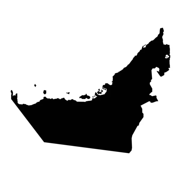 アラブ首長国連邦の地図ベクトル図は白地に隔離されています — ストックベクタ