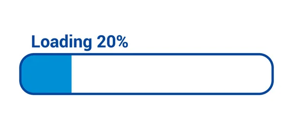 Vooruitgang Laadbalk Procent Witte Achtergrond — Stockvector