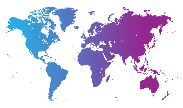 Plattegrond Van Wereld Witte Achtergrond — Stockvector