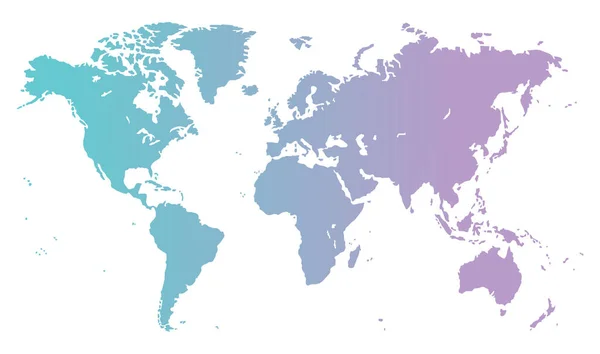 白を背景にした世界地図 — ストックベクタ