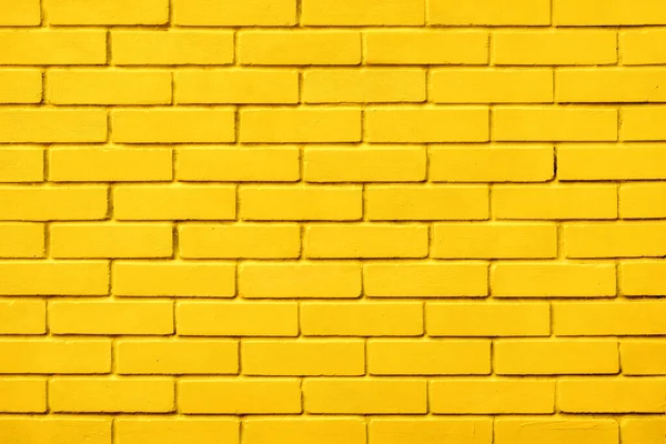 Textura Bloco Amarelo Pintado Parede Tijolo Fundo Cor Quente Tijolos — Fotografia de Stock