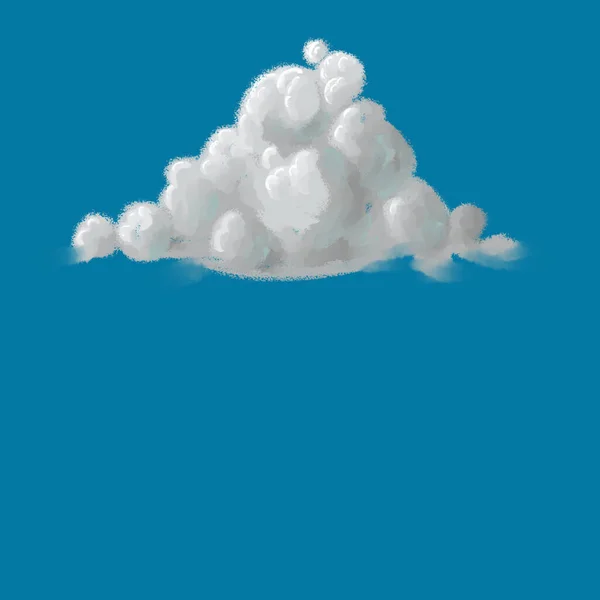Eine Wolke am blauen Himmel mit Platz für Text. — Stockfoto