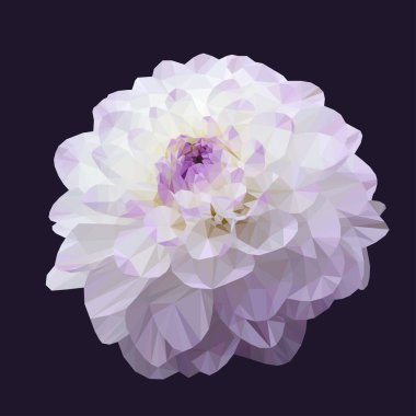 Soyut vektör geometrik arkaplan - çiçek, düşük poli biçimi.