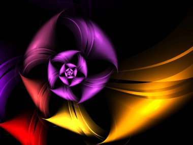 Soyut fraktal spiral arkaplan, bilgisayar tarafından oluşturulan illüstrasyon.