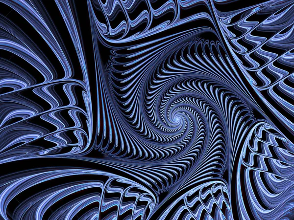 Abstract Fractal Spiral Background Computer Generated Illustration — Stock Photo, Image