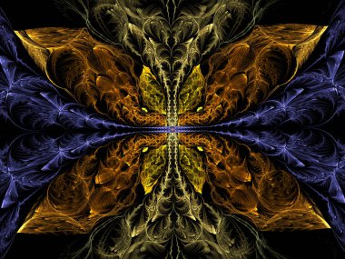 Soyut fraktal arkaplan, bilgisayar tarafından oluşturulan illüstrasyon.