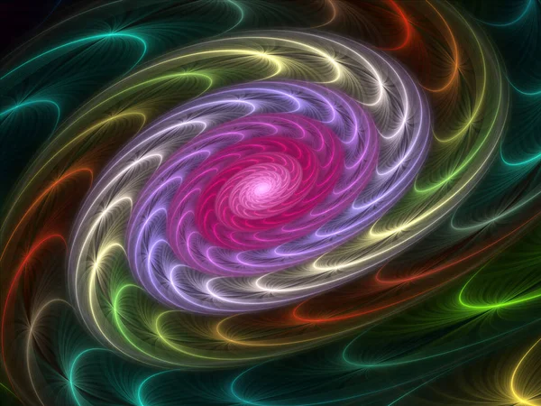 Абстрактный Фрактальный Спиральный Фон Компьютерная Иллюстрация — стоковое фото