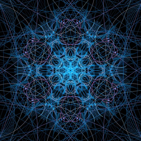 Abstracte Fractal Mandala Computer Gegenereerde Illustratie — Stockfoto