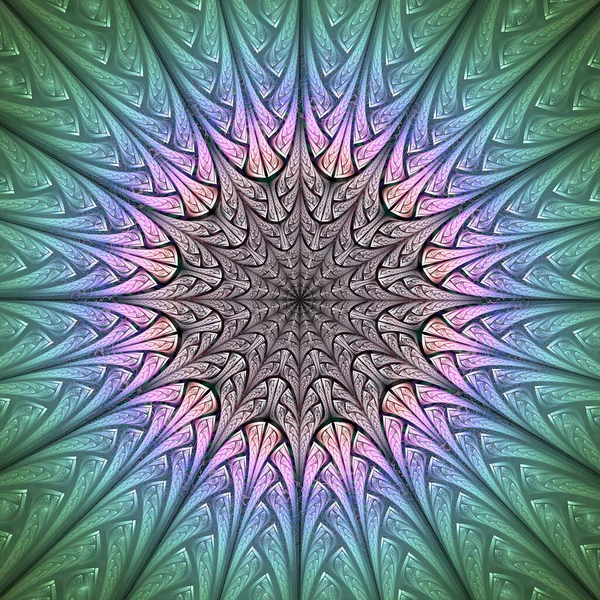 Abstract Fractal Mandala Computer Generated Illustration — Stock Photo, Image