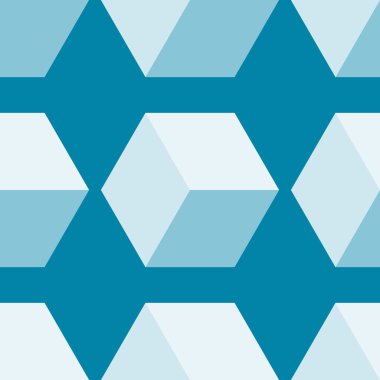 Dikişsiz desen vektör 3d küp, soyut illüstrasyon