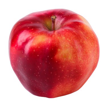 Beyaz arkaplanda kırmızı elma