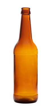 boş bira şişesi üzerinde beyaz izole