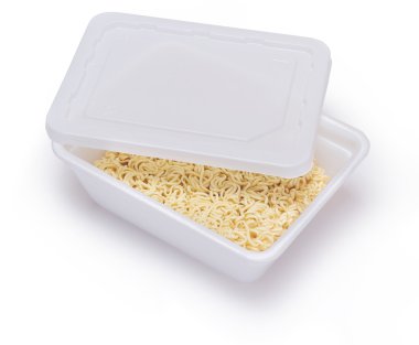 Beyaz Arkaplanda Anında Erişte