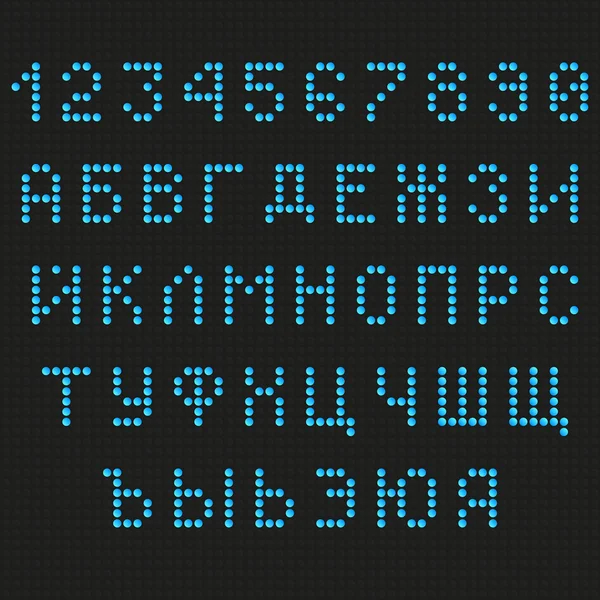 Синий цифровой шрифт — стоковый вектор