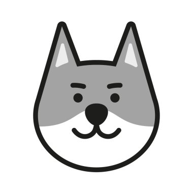 Gri kurt simge vektör çizim