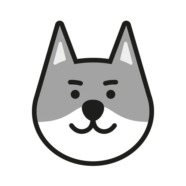 Ilustração do vetor do ícone do lobo cinzento — Vetor de Stock